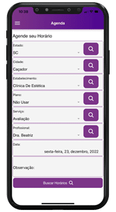 Belle Software - celular com aplicativo para uso dos clientes